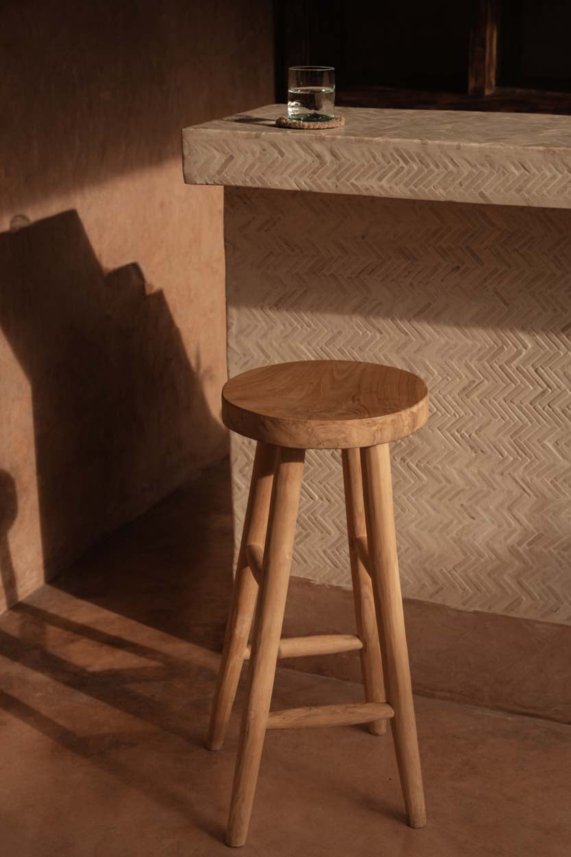 Le tabouret de bar Kedut - Naturel Bazar Bizar