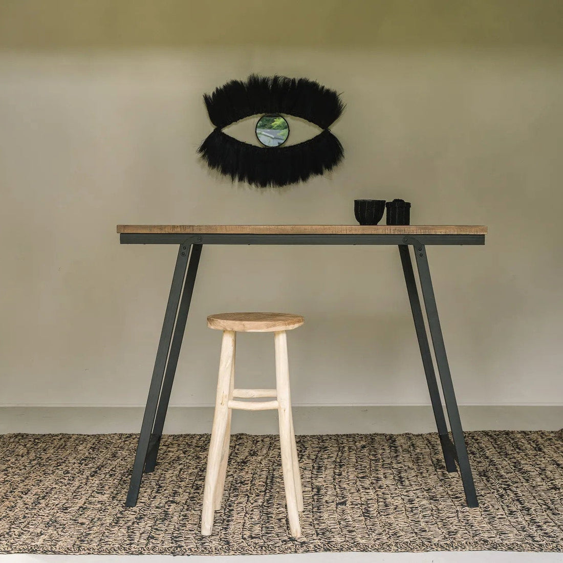 Le miroir Black Eye - Noir 100x60cm Bazar Bizar