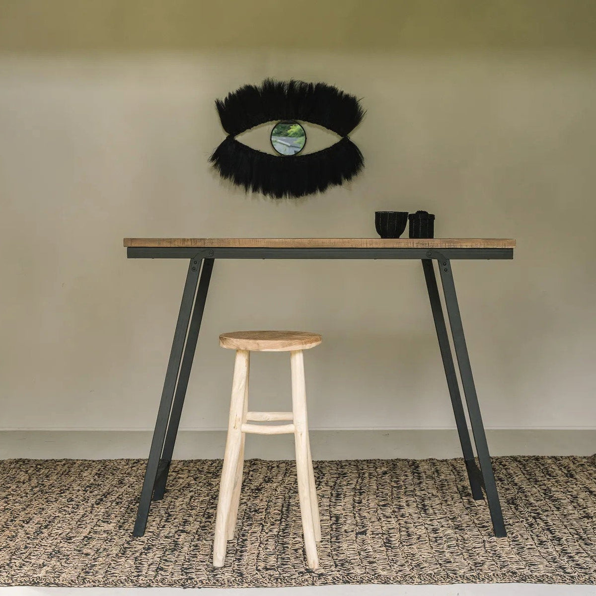Le miroir Black Eye - Noir 100x60cm Bazar Bizar
