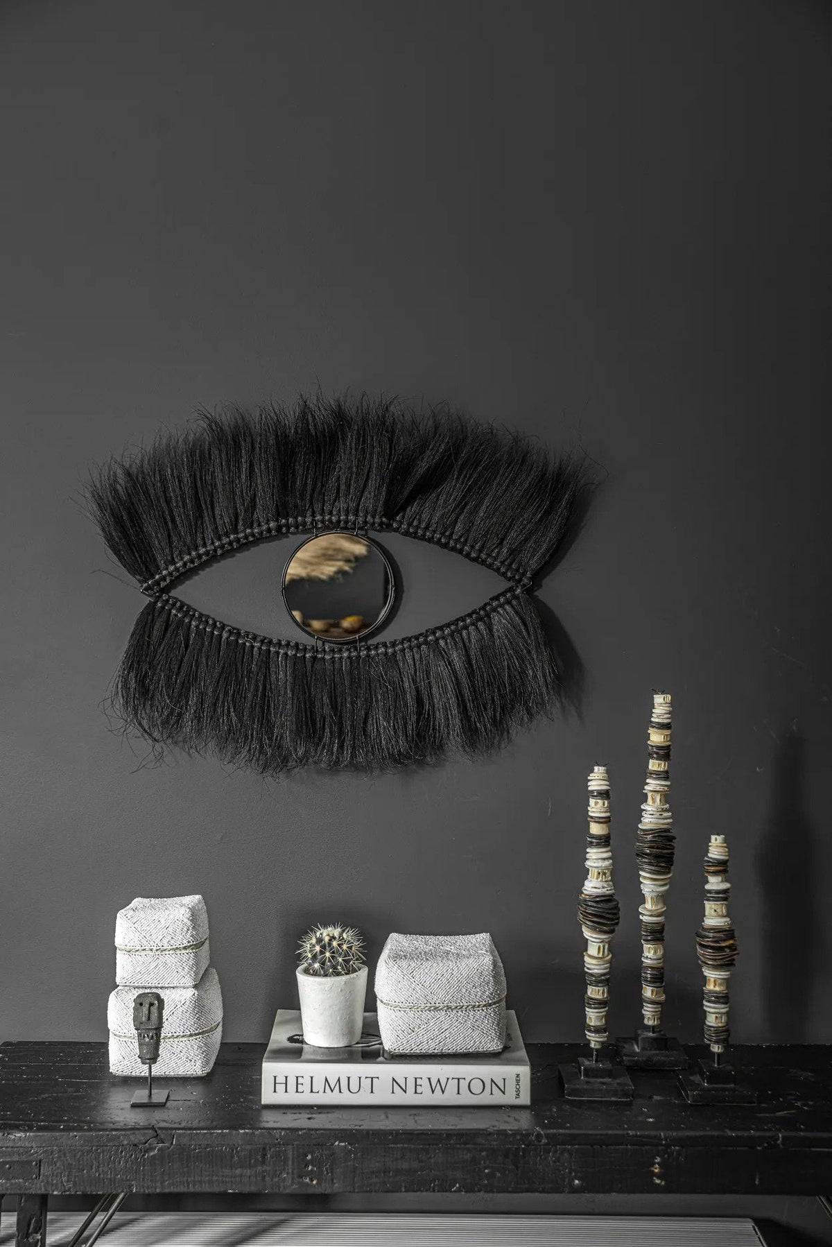Le miroir Black Eye - Noir 100x60cm Bazar Bizar