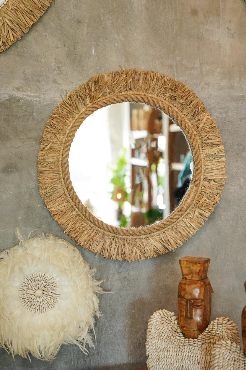 Le miroir Tahiti - Naturel 60x60cm