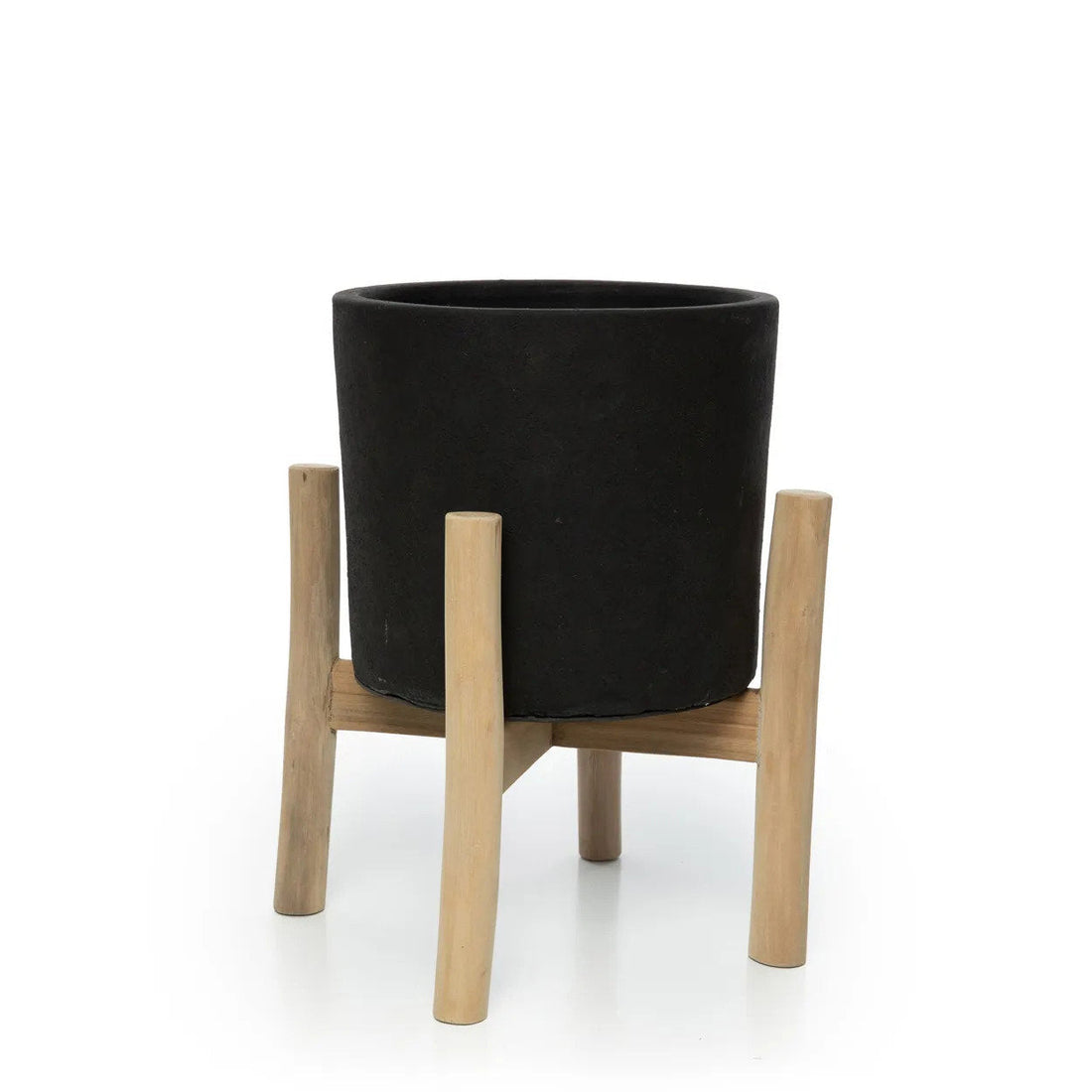Le grand pot de fleurs Charcoal noir Small Bazar Bizar