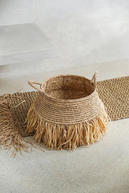 Le Panier Deluxe en Raphia - Naturel - L