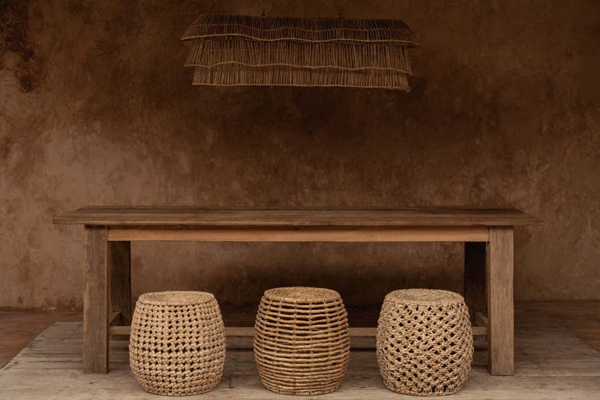 Le tabouret Zarkah Naturel Bazar Bizarre