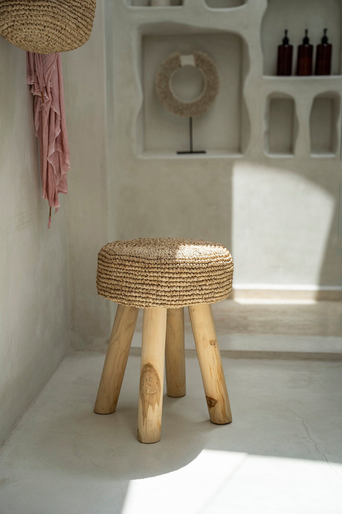 Le tabouret en raphia - Naturel Bazar Bizar