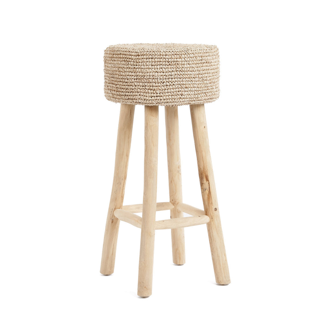 Le tabouret de bar en raphia Bazar Bizar