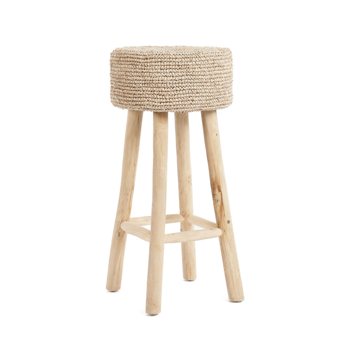 Le tabouret de bar en raphia Bazar Bizar