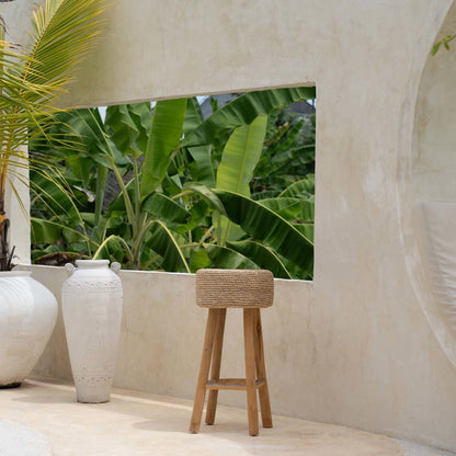 Le tabouret de bar en raphia Bazar Bizar