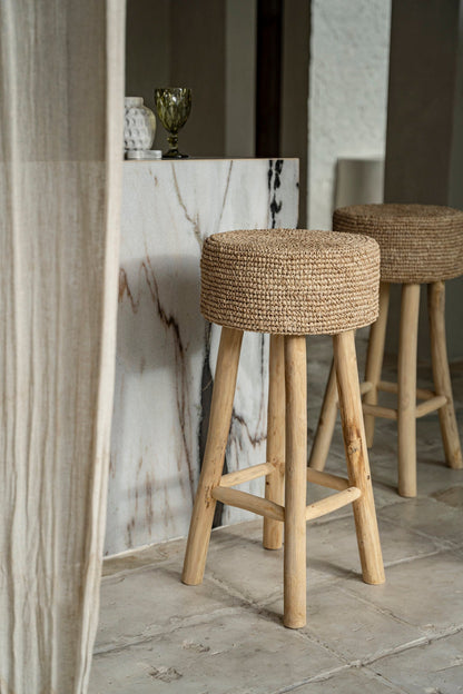 Le tabouret de bar en raphia Bazar Bizar