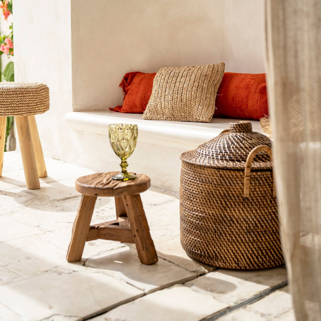 Le tabouret Yatai Natural Small Bazar Bizar