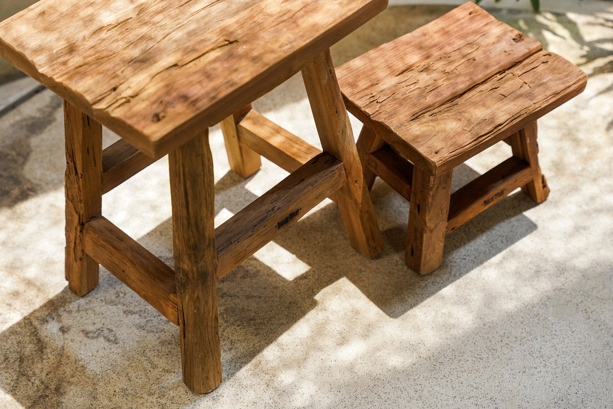 Le tabouret Yoke - Naturel - S