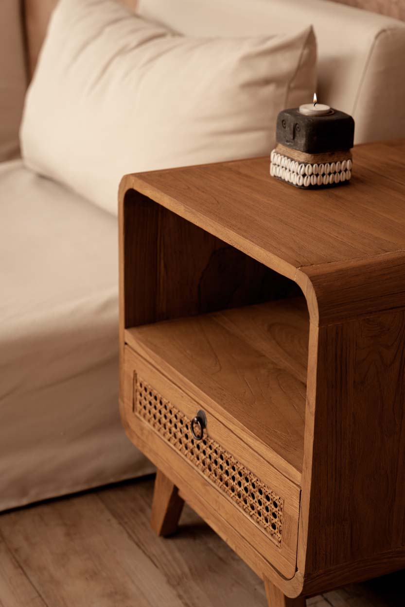 La table de chevet Breeze Naturel Bazar Bizarre