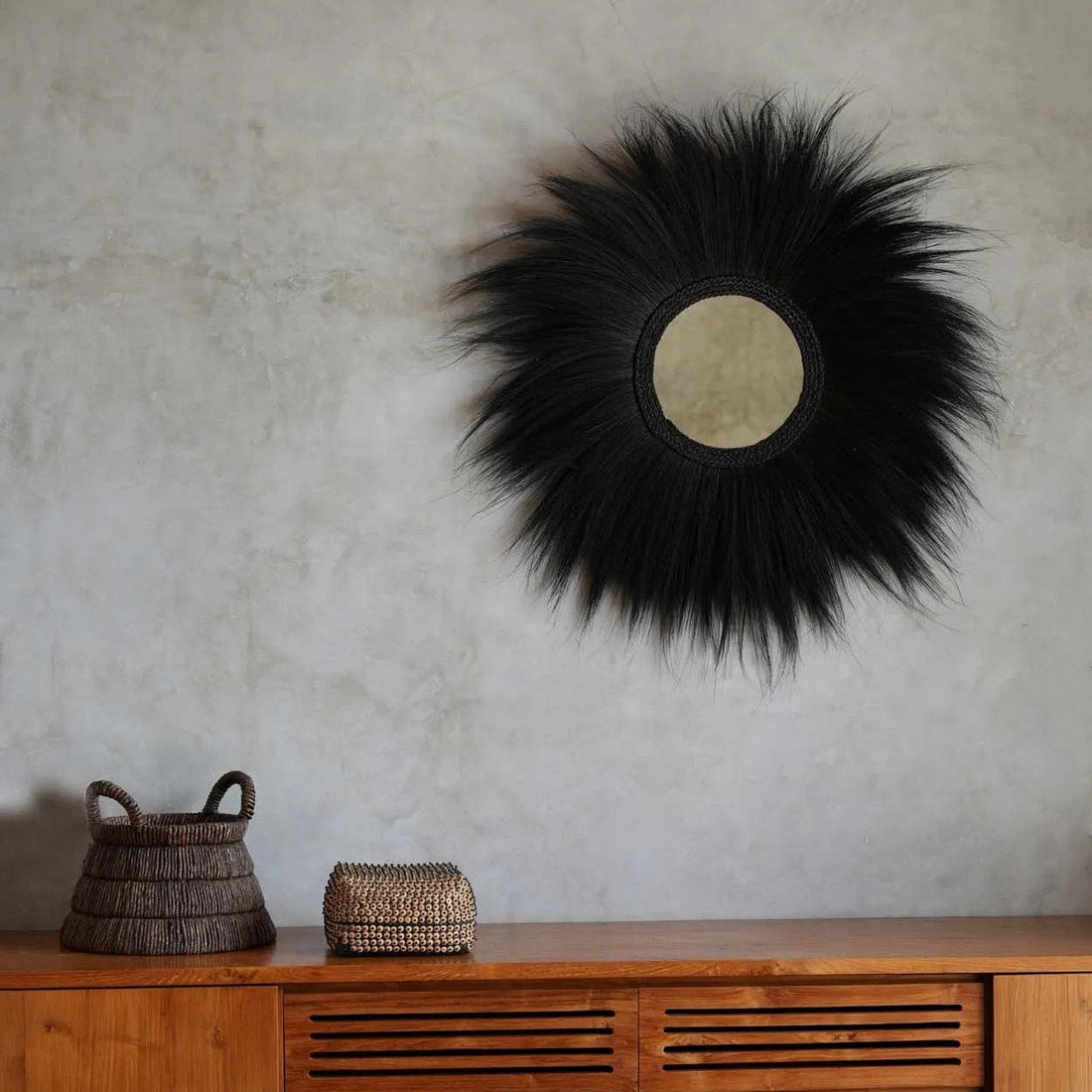 Le miroir Simba - Noir - L 100x100cm