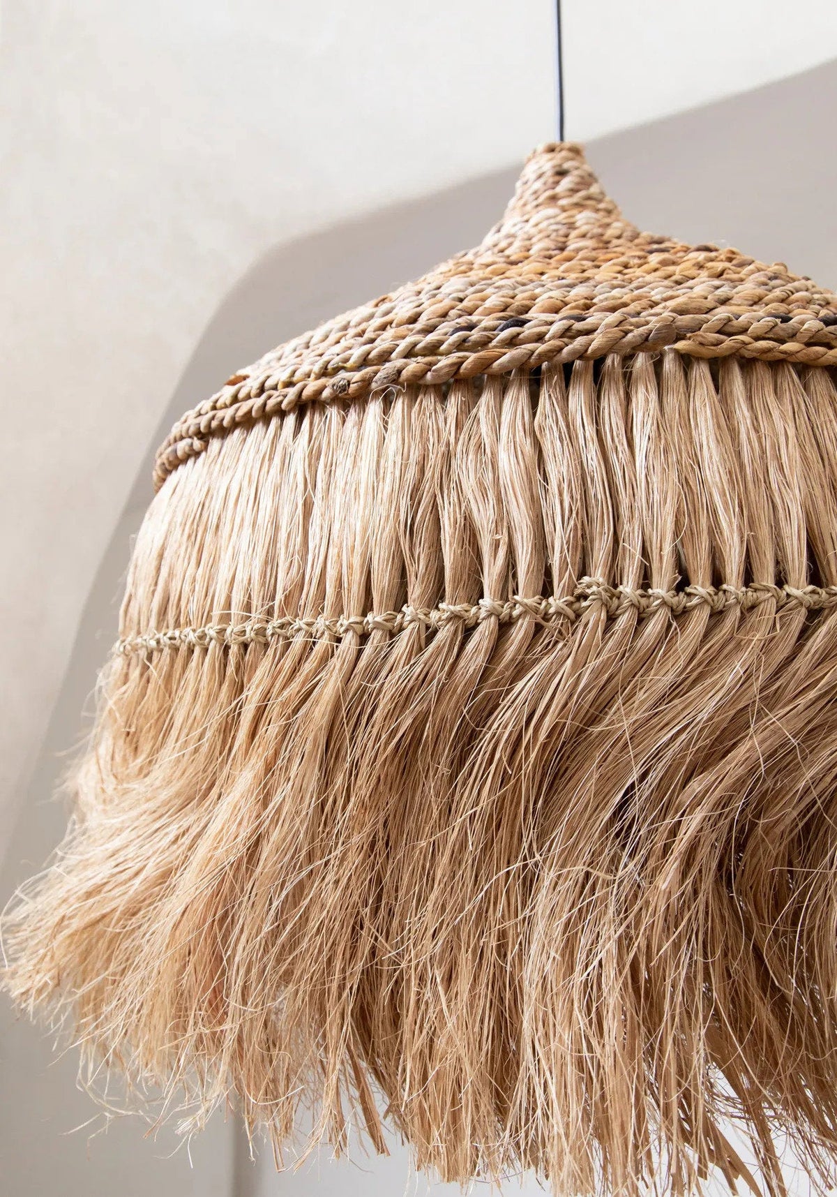 La suspension Hoola en abaca Naturel Large Bazar Bizar
