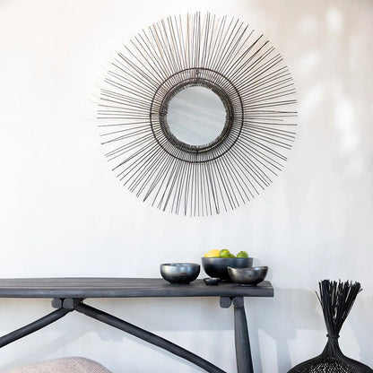 Le miroir Tropical - Noir - L 90x90cm Bazar Bizar