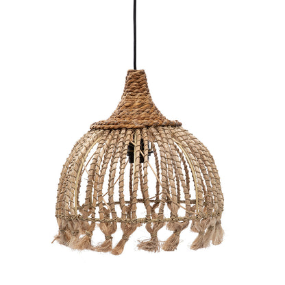 La suspension en raphia à pompon - Naturel - S Bazar Bizar