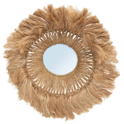 Le miroir Solomon en abaca - Naturel 85x85cm Bazar Bizar