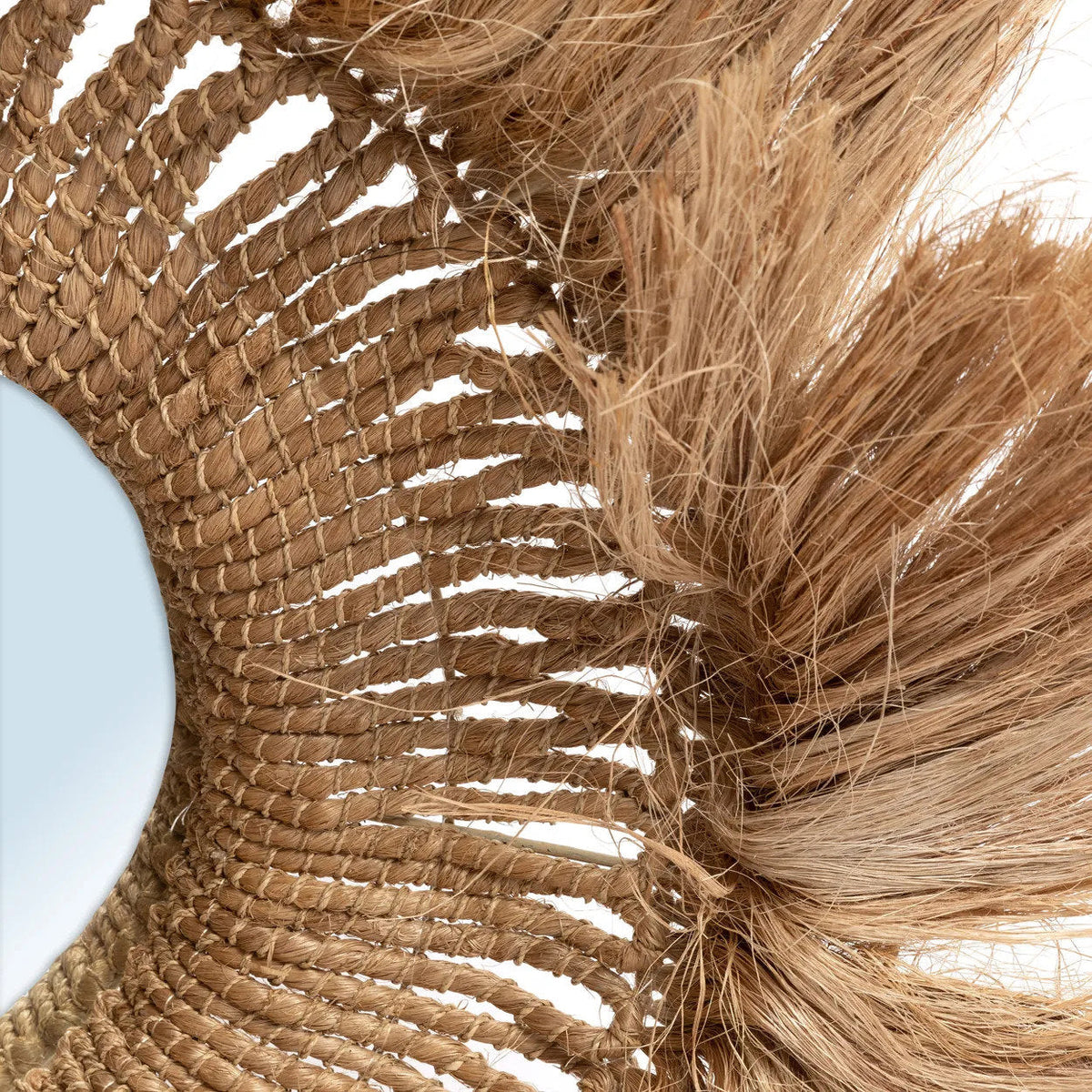 Le miroir Solomon en abaca - Naturel 85x85cm Bazar Bizar