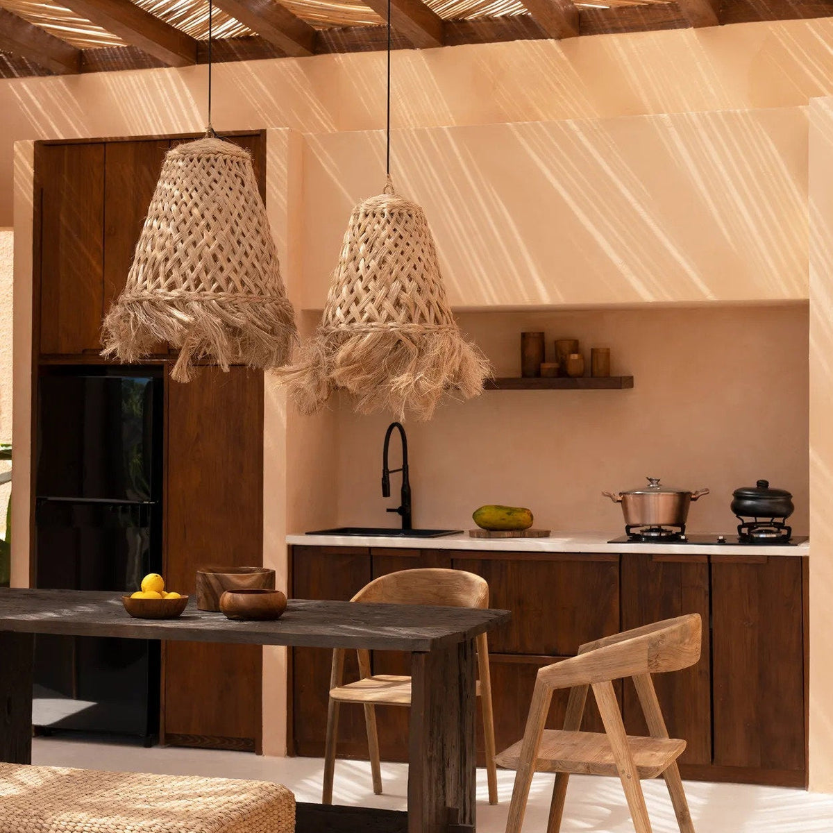 Le pendentif méduse Abaca naturel petit Bazar Bizar