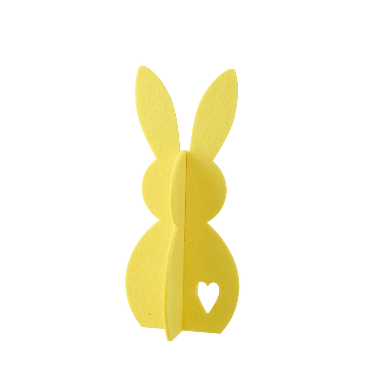 Décoration de Pâques Lapin Jaune en Feutrine Lot de 3 J-Line