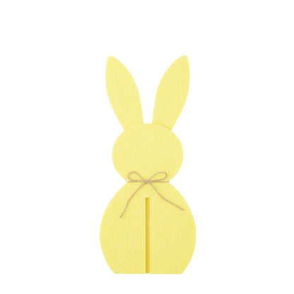Décoration de Pâques Lapin Jaune en Feutrine Lot de 3 J-Line