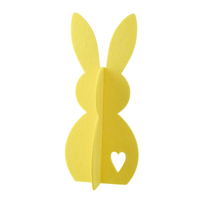 Décoration de Pâques Lapin Jaune en Feutrine Lot de 3 J-Line