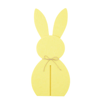 Décoration de Pâques Lapin Jaune en Feutrine Lot de 3 J-Line