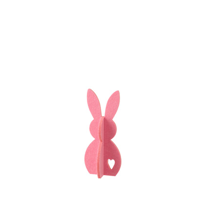 Décoration de Pâques Lapin Rose en Feutrine Lot de 3 J-Line
