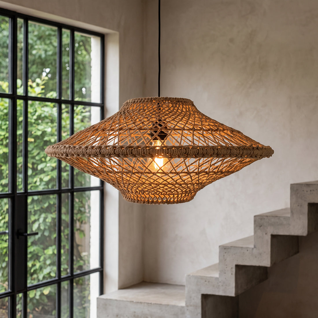Suspension Corda Corde Naturelle Moyenne Ø60cm Matières premières