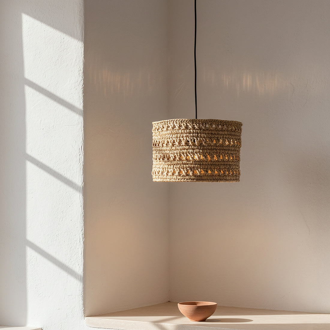 Lampe Herba naturelle petite Ø30cm Matières premières