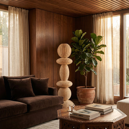 Lampadaire Tao en rotin - 140 cm Raw Materials