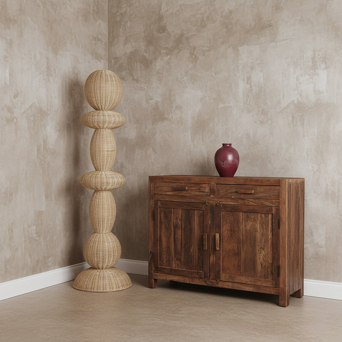 Lampadaire Tao en rotin - 175 cm Raw Materials