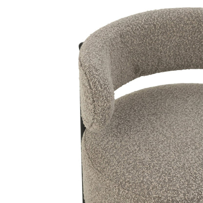 Fauteuil lounge København Boucle Multiplex/Polyester Gris/Noir J-Line