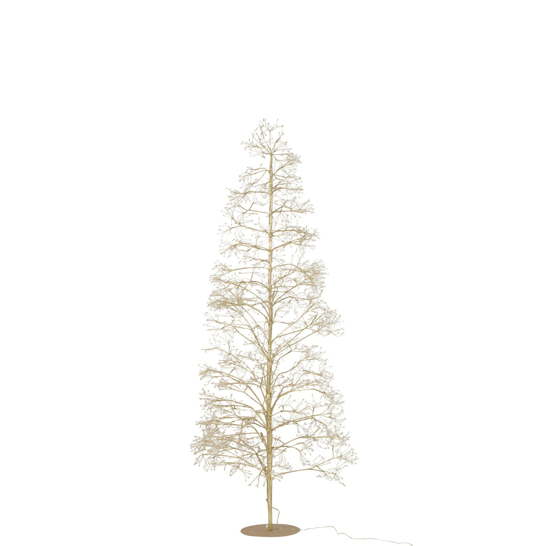 Sapin de Noël 2700 LED Métal Couleur Or Moyen H210cm J-Line