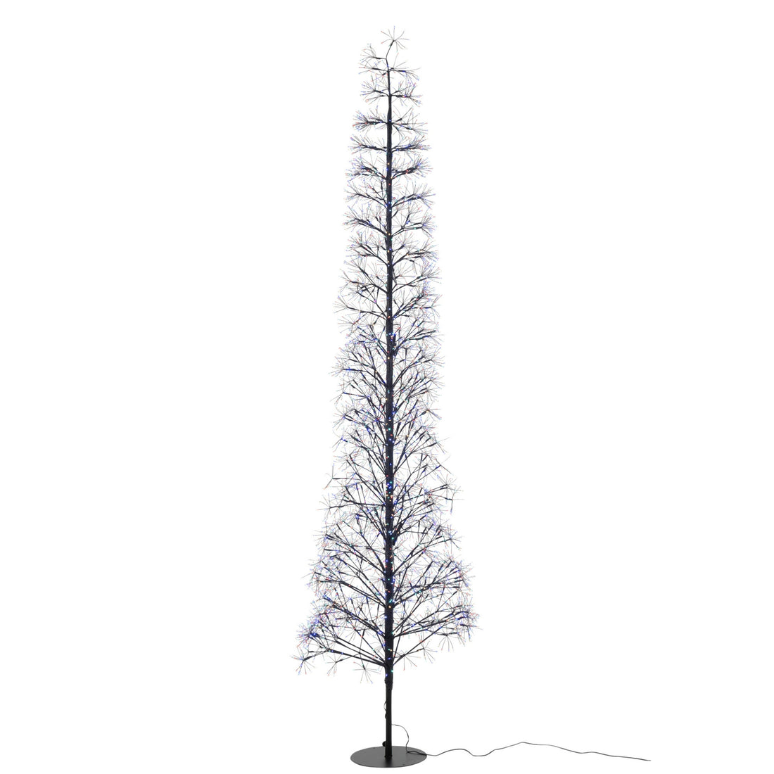 Sapin de Noël Éclairage LED Multicolore Fer Noir Extra Large H240cm J-Line