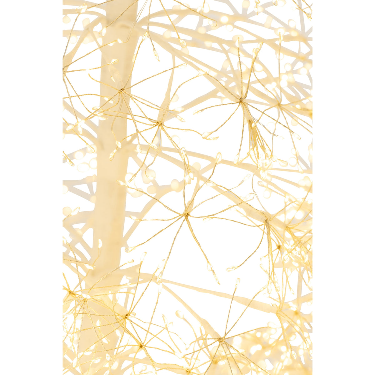 Sapin de Noël avec lumières LED blanc chaud, fer blanc, extra large H240 cm J-Line