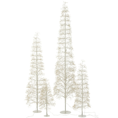 Sapin de Noël avec lumières LED blanc chaud, fer blanc, extra large H240 cm J-Line