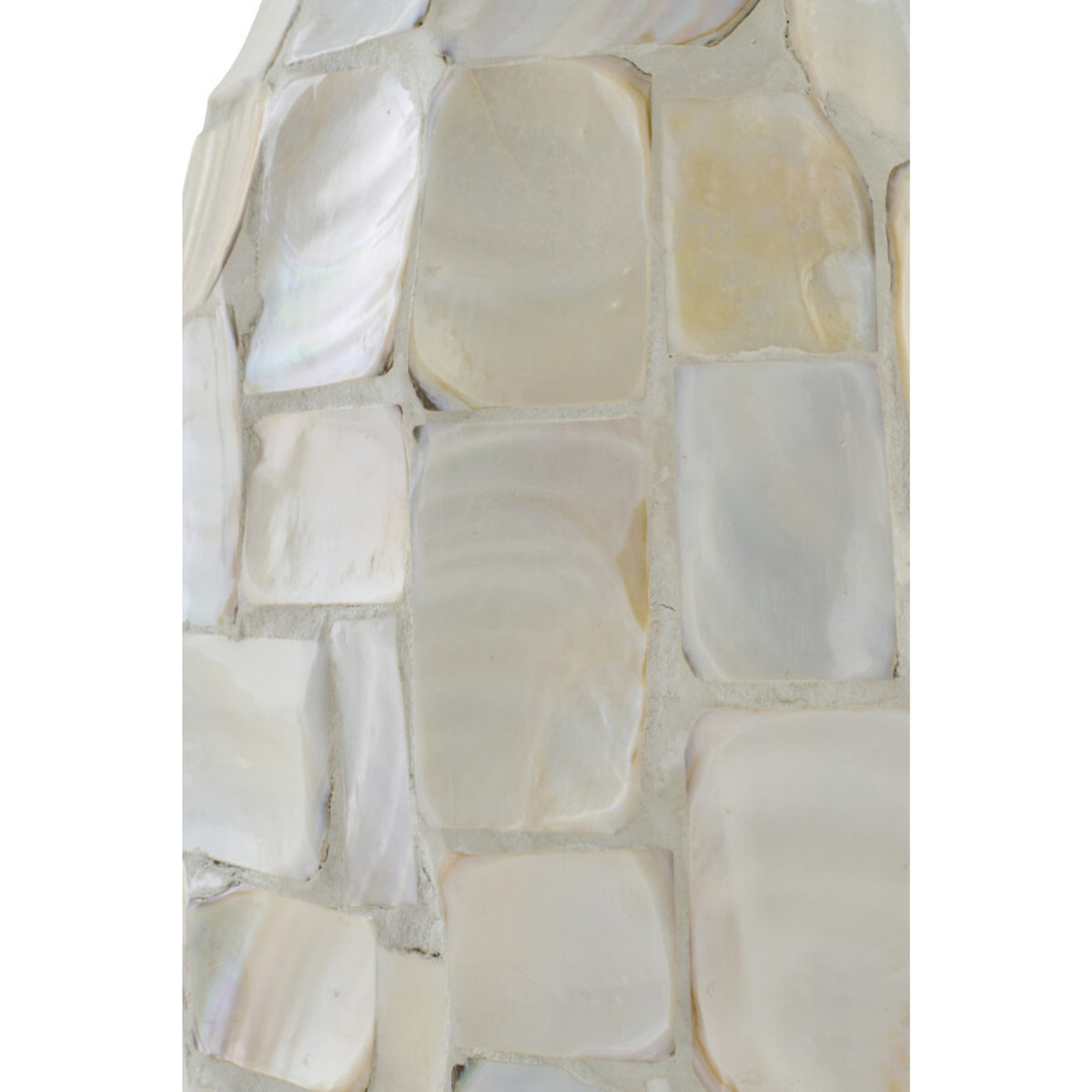 Lampadaire effet nacré coquillage blanc cassé/beige clair J-Line