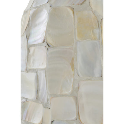 Lampadaire effet nacré coquillage blanc cassé/beige clair J-Line
