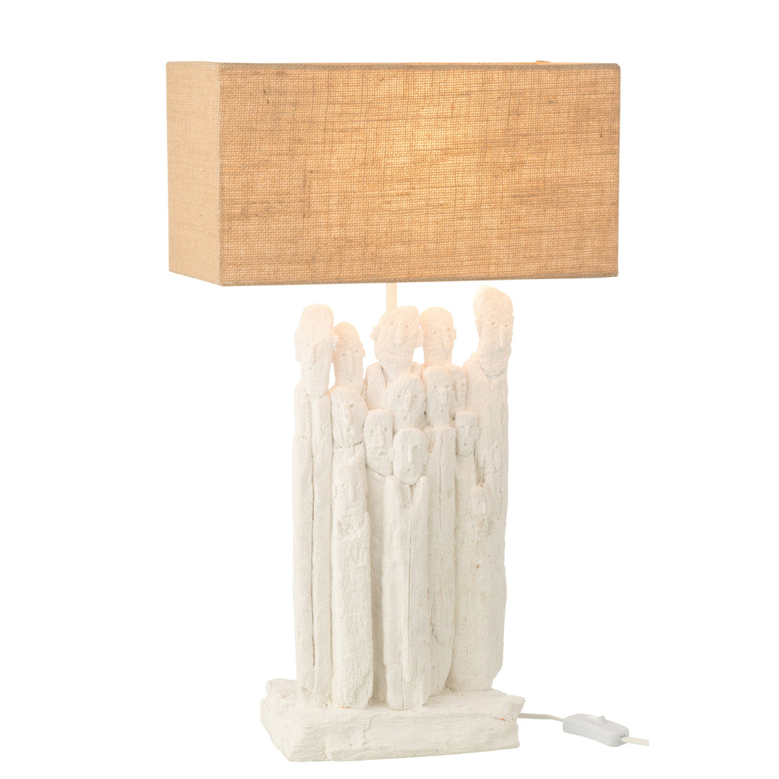 Lampe de table Figurines Polyrésine Blanc/Naturel J-Line