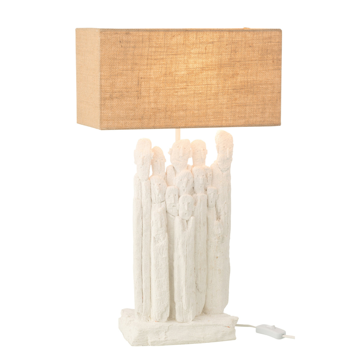 Lampe de table Figurines Polyrésine Blanc/Naturel J-Line
