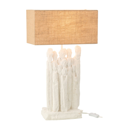 Lampe de table Figurines Polyrésine Blanc/Naturel J-Line
