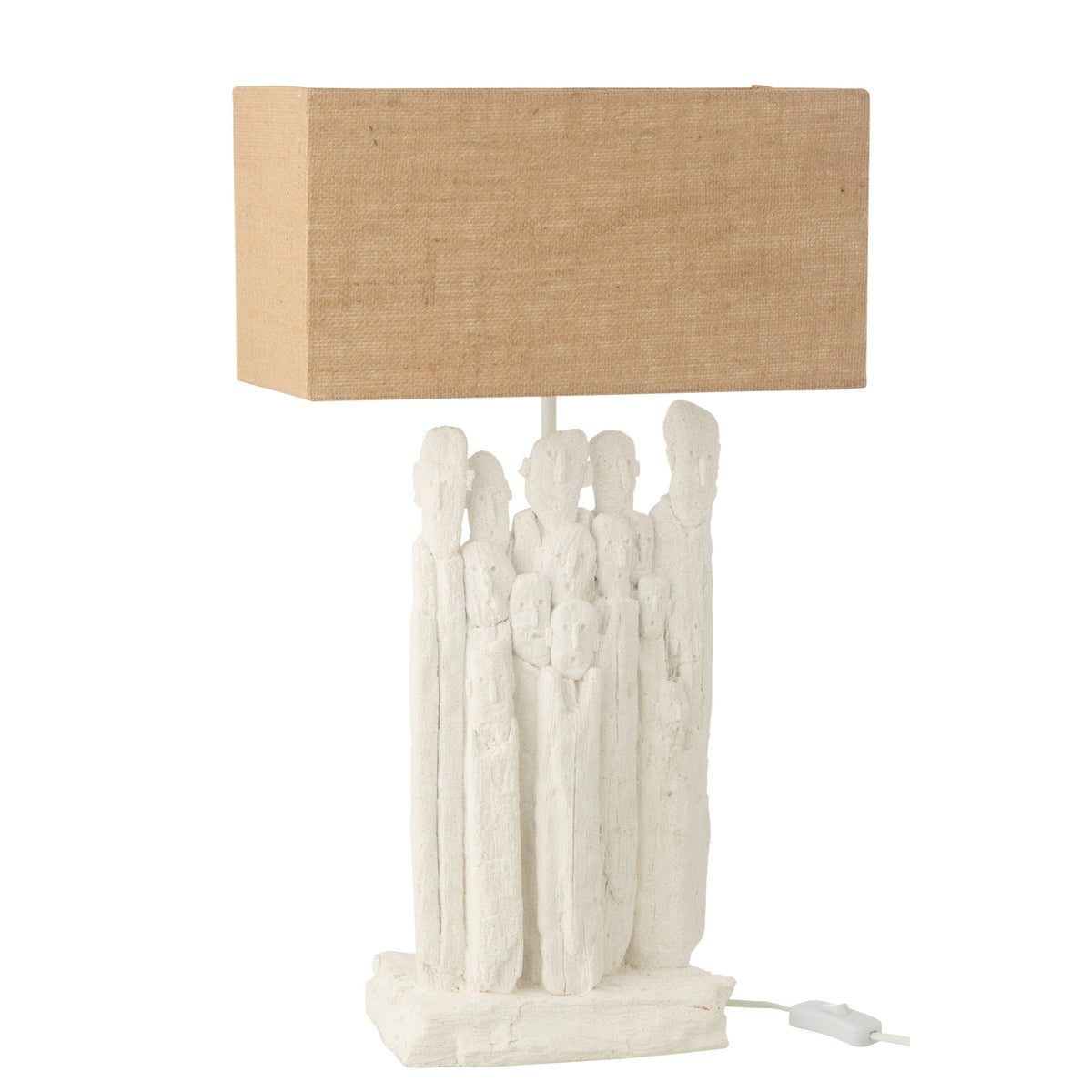 Lampe de table Figurines Polyrésine Blanc/Naturel J-Line