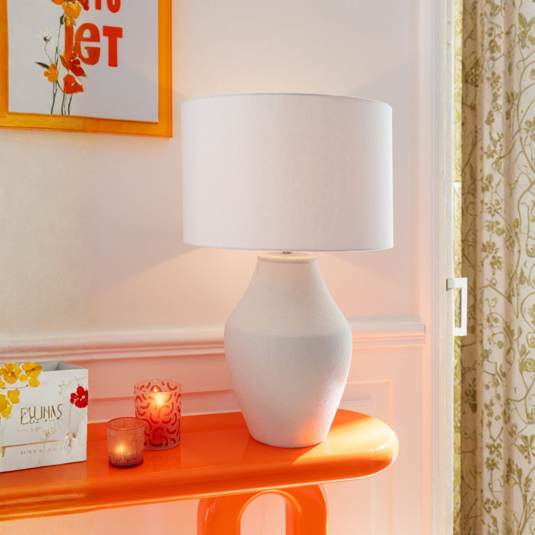 Lampe de table Henri Céramique Blanche J-Line