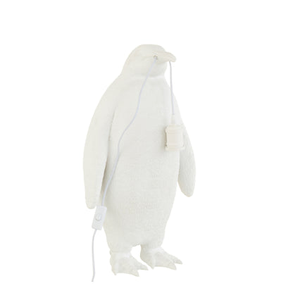 Lampe de table Pingouin Résine Blanche Grande J-Line