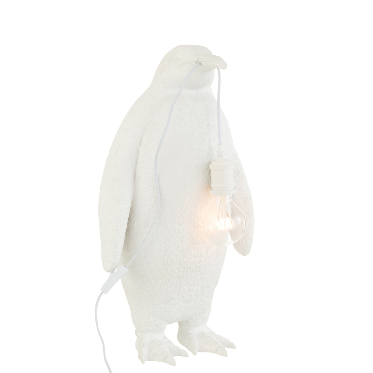 Lampe de table Pingouin Résine Blanche Grande J-Line