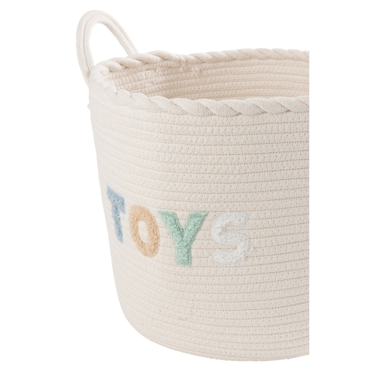 Lot de 3 paniers pour enfants en coton blanc/bleu clair J-Line