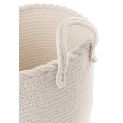 Lot de 3 paniers pour enfants en coton blanc/bleu clair J-Line