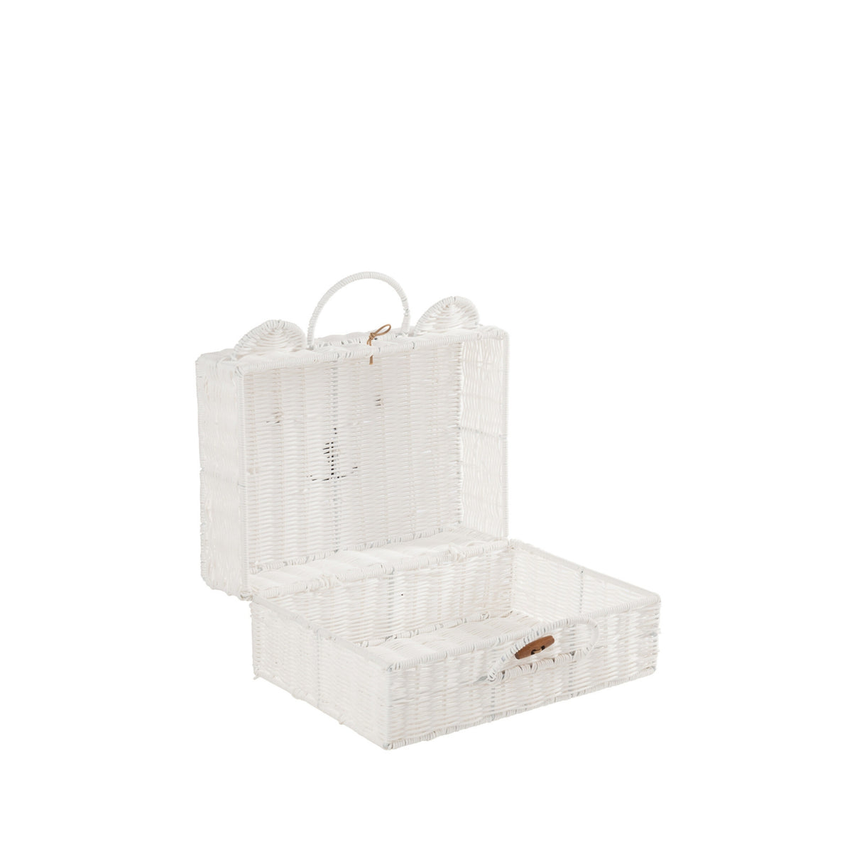 Panier valise en plastique blanc petit J-Line