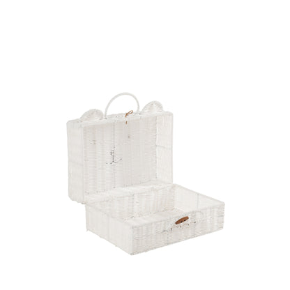Panier valise en plastique blanc petit J-Line